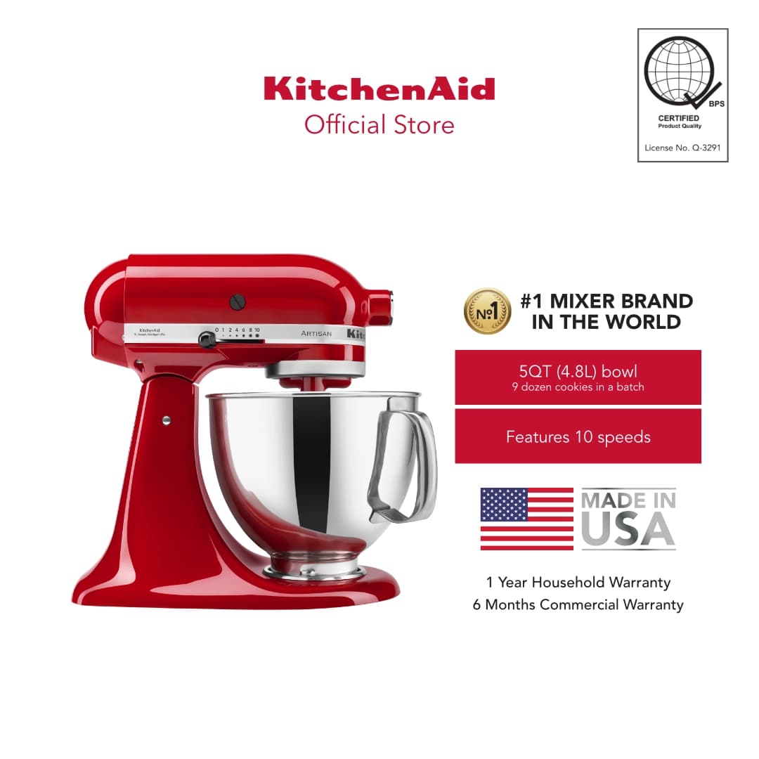 KitchenAid 5QT (4.8L) Artisan Stand Mixer 220V variant