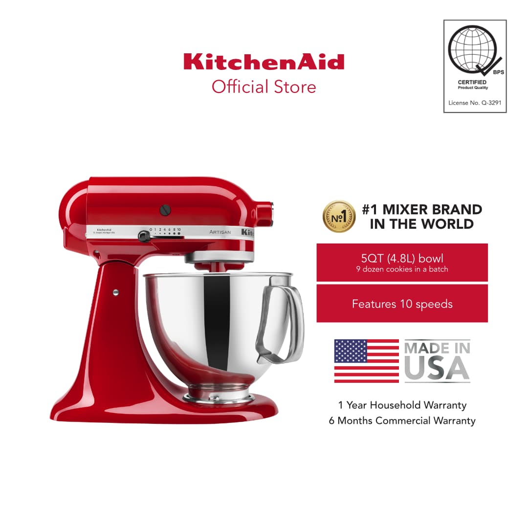 KitchenAid 5QT (4.8L) Artisan Stand Mixer 220V variant