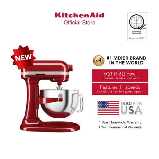 KitchenAid 6QT (5.6L) Artisan Stand Mixer 220 V - 5KSM60S
