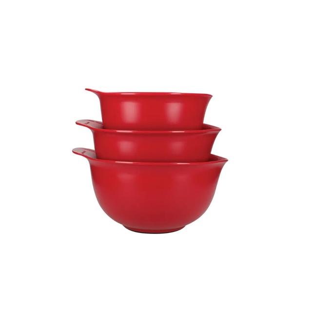 KitchenAid Set of 3 Mixing Bowls Empire Red