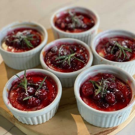 Mini White Chocolate Cranberry Cheesecake